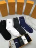 Nya designer Socks Luxury Brands Classic Letter Brodery Pure Cotton High Quality Men Women Socks Everday Wear Five Par with Box for Gift