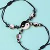 Charm Armbänder 2 Teile/satz Yin Yang Einstellbare Schnur Armband Handgefertigt Für Chi Geflochtenes Seil Freundschaftsbeziehung