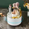 Storage Boxes Organizer Eyebrow Portable Brush Makeup Box Desktop Lipstick Cosmetic Eye Rotating Holder Pencil Shadow 360°