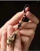 Keychains Vintage Brass Zodiac Animal Bull Lanyard Keychain Pendants Handmade Woven Rope Car Key Chains Hangings Jewelry Fashion Keyrings