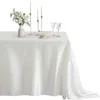 Table Cloth 5pcs Satin Fabric Tablecloth El Banquet Wedding Party Decor White Rectangle Minimalist Household Smooth Cover