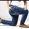 Jeans pour hommes grande taille hommes 6XL 7XL 8XL 180kg pantalon d'été homme stretch droit pantalon ample denim bleu plus marque vêtements déchirés