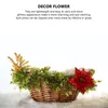 Flores decorativas 7 peças guirlanda de natal artificial pe decoração lareira decorações guirlanda de natividade