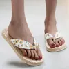 Slippers With Flip Women's Summer Cloth Daisy Rubber Flops Spring Plastic And Bottom Flat Casual Womens Warm