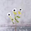 Decorative Flowers QSM 3 Forks Artificial 15PCS Silk Daisy For Valentine's Day Home Table Centerpieces Arrangement Bouquet Decoration