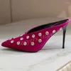 Slippers de luxo de luxo decorativo de salto alto sandálias de borboleta feminina