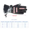 Handschuhe ultraleichte wasserdichte Skiguhe für Männer und Frauen, Touchscreen, Motorradfahren, Snowboard, warme Winterhandschuhe, 30 ° F