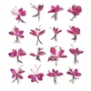 Flores decorativas 2.5-4cm/real natural seco pressionado gaura lindheimeri imprensa seca montanha pêssego ramos de grama para vela de resina epóxi