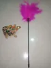 Fabryka Direct Feather Stick Pet Cat Toy Bell Kurczak z pióro kota z pióro Krótki kij kota hurtowa