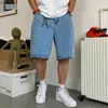 Men's Jeans Summer American fashion casual retro denim shorts Korean street clothing straight loose cargo pants Harajuku jeans mens clothingL2404