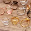 Adjustable Blank Ring Base Fit Dia 10 12 14mm Glass Cabochons Cameo Settings Tray Diy Jewelry Making Ring