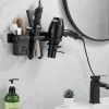 Secador secador organizador de cara de banho de banheiro de banheiro de banheiro de parede Acessórios montados na parede Shees Blower Shees Wall Shelf
