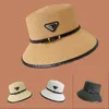 Summer beach hat triangle letter designer cap hollowed out creative versatile gorra men cool seaside p pure color black popular famous straw hats elegant PJ088 E23