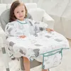Baby à manches longues Bib Toddler Dining Chair Bib Infant 6-36M Auto-aliments aliments Bib High Chair Table Couvrette Lavable