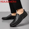 Chaussures décontractées Vintage hommes mocassins en cuir conduite hommes sans lacet noir affaires appartements mâle confortable chaussure mocassins