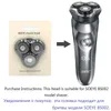 Shavers Shaver Electric Remplacement Head for Men Electric Razor Head Ipx7 Emperproof Beard Trimter Cutter 3D amovible 2442