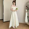 Party Dresses Topenomi Bridesmaid Women 2024 Simple Strapless midja Jacquard A-Line Wedding Fairy Formal Prom Gown