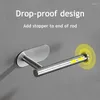 Hooks 1pc Stainless Steel Paper Towel Holder No Punch Wall Mount Roll Shelving Toilet Home Bathroom Kitchen Organizer