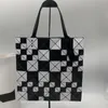 Designer tote bags for women clearance sale Double Lingge Bag Handbag New Original Irregular Factory Fragmented Block Combination Shoulder Contrast Folding Color