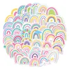 50 PCs ästhetischer Boho Regenbogen Vinylaufkleber wasserdicht