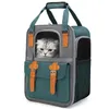 Cat Carriers Pet Carrier ryggsäck för katter och hundar Valpar Säkerhet Funktioner Kudde Back Support Travel Vandring utomhusbruk