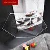 2PCSSet Sześciokątny kształt przezroczysty akrylowa deska do ciasta DIY Buttercream Wygładzanie Dysk ślubny Dekorowanie narzędzie Bakeware 240328