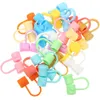 Disposable Cups Straws Straw Stopper Cap Drinking Cover Silicone Caps Protective Covers Reusable Tip