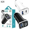 Mini Portable 12W 2.4A Dual Ports Car Charger Auto Power Adapters For Ipad Iphone x xr 12 13 14 Pro Max Huawei Xiaomi Android phone With Retail Box 828DD