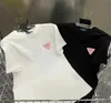T-shirt da donna firmata 24 Primavera/Estate Nuovo triangolo rosa Logo girocollo T-shirt a maniche corte Edizione coreana Versatile Allentato e riduce l'età Temperamento Top 5I0W