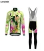 Set da corsa SPTGRVO Ropa De Ciclismo Para Mujer Manga Larga Set da ciclismo Primavera Estate Fashion Girl Bike Uniform MTB Bicicletta Jersey8406727