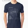 Herr t-shirts SpaceX Raptor Engine Technical Blueprint T Shirt Print för män Cotton New Cool T SpaceX Space X Raptor SpaceX Raptor Engine G1222 Y240402