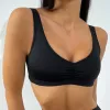 Outfit Women Compression V Neck Comfort Soft Scrunch Sport Bra Women's Indoor Sexy Solid Color Fiess Running Exercise Yoga Underwear