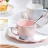 Tasses Pearl Glaze Coffee tasse de style coloré Couples Gradient Hommes et femmes cadeaux Business Water Cups Ins