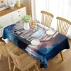 طاولة قطعة قماش مستطيلة القراصنة سفينة البحر المناظر الطبيعية العاصفة ديكور مائدة مائدة غرفة الطعام الحية حفلة المطبخ