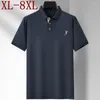 Męskie polo 8xl 7xl 6xl 2024 Design High End luksusowa bawełniana koszula polo Men Business Casual Mens Shirts Lose T-Shirt Man