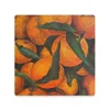 Tapis de table Oranges Sous-verres en céramique (carrés) Ensemble de boissons Support Porte-gobelet