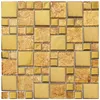 Ручная роспись золотой фольгой стеклянная мозаика задняя стенка Европейская кухня гостиная столовая крыльцо плитка для ванной комнаты оптом