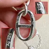 Collana di naso di maiale con fibbia lunga in rame di lusso con fibbia di naso di maiale Collana in argento sterling 925 da donna che non sbiadisce Coppia di fascia alta di lusso unica con logo