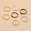 6/8/10MM Metal Adjustable Blank Ring Base Cabochons Cameo Settings Tray for DIY Ring Jewelry Making Findings Accessories