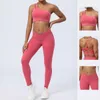 Ll Women Yoga Set 2 Pieces Gym Top Beauty Back Sports Bh Fitness High midje Push Up LL Align Leggings Workout Set Running Wear Sports Clothes Tracks Dams Ladies