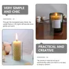 Candle Holders 2pcs Glass Cover Candleholder Tube Shade Open Flame Cylinder