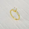 Kedjor Roxi 1Carat Moissanite Diamond Sterling Sier Rings for Women Real Gold 10K/ 14K/ Engagement Wedding Rings Fina smycken