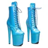 Chaussures de danse Auman Ale 20CM/8 pouces, tige en PU, Sexy, exotique, talon haut, plateforme, bottes de fête pour femmes, pôle 044