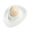 Coquetier carré en céramique, coquetier en forme d'œuf, assiette à œufs de nourriture occidentale, vaisselle d'hôtel étoile