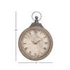 Väggklockor Decmod 21 "Brown Metal Pocket Watch Style Clock med rep accent