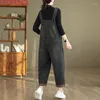 Women's Jeans Washed Distressed Denim Suspenders Overalls Loose Versatile Autumn And Winter Oversized Streetwear One-piece Pants Trend