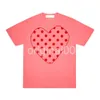 Camisetas masculinas verão cdgs t-shirts cdgs play t camisa commes manga curta das mulheres des crachá garcons bordado commes coração vermelho amor camisa sd