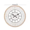 Horloges murales 32 "Bois blanc floral sculpté horloge fret gratuit décoration chambre décorations pour la maison de salon design montre montre