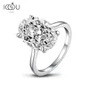 IOGOU 925 anelli di fidanzamento in argento sterling solitario per le donne 1014MM taglio ovale matrimonio Halo anello gioielli Femme bague 240402