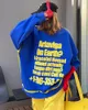 Kvinnors hoodies casual lös brev tröjor tröja toppar för kvinnor 2024 vårens höst överdimensionerade söta o nacken långärmad tees y2k